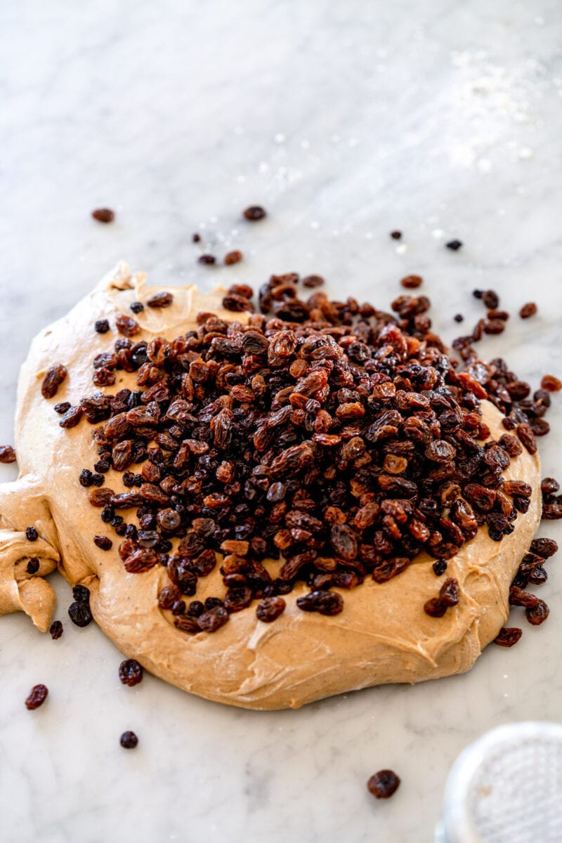 incorporating fruit to dough