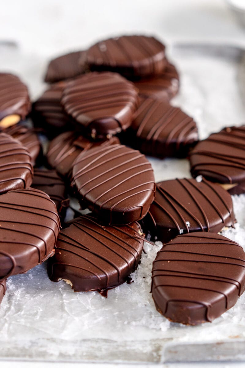 stack of peanut butter eggs