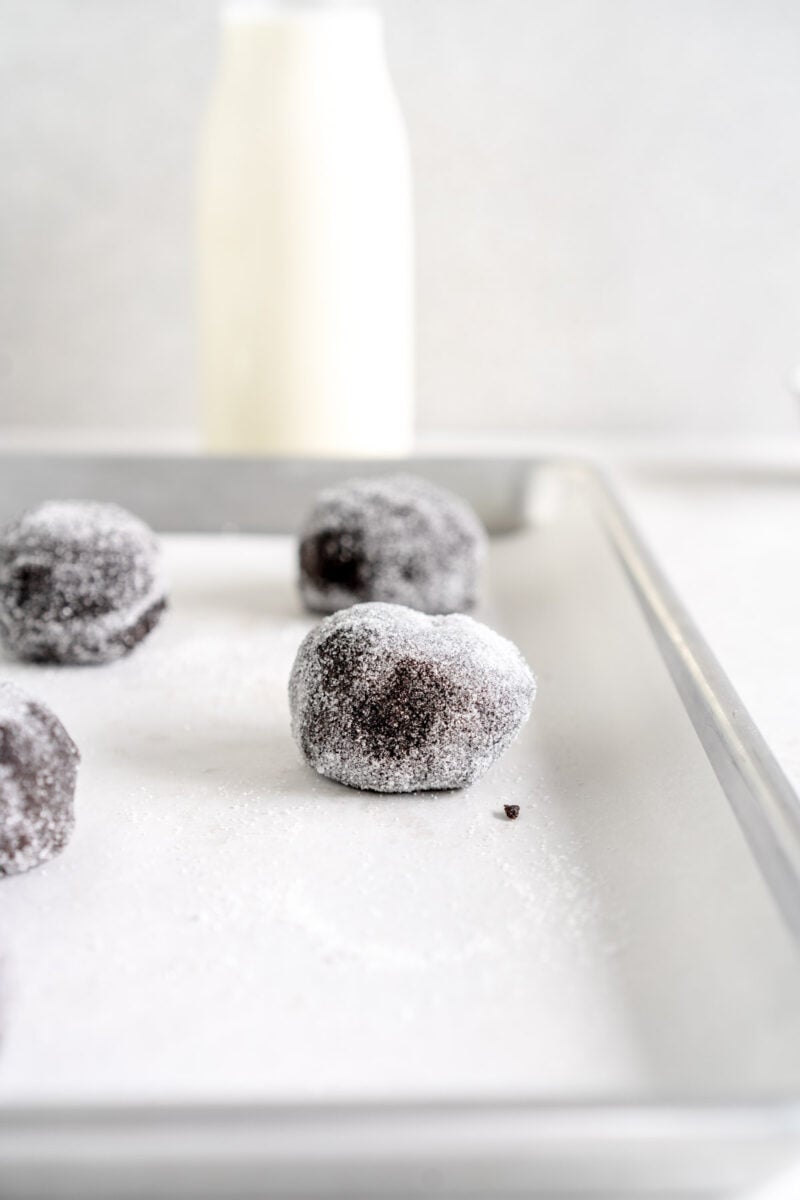 cookie dough rolled in sugar