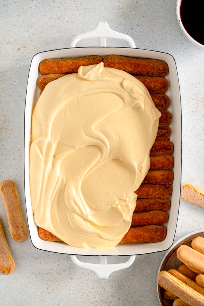 Adding lady fingers and filling