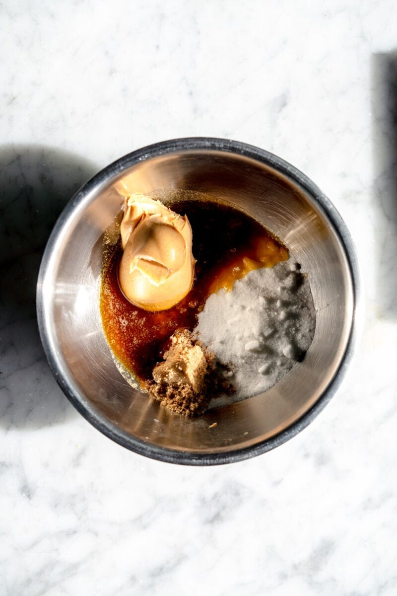 ingredients for peanut butter oatmeal cookies