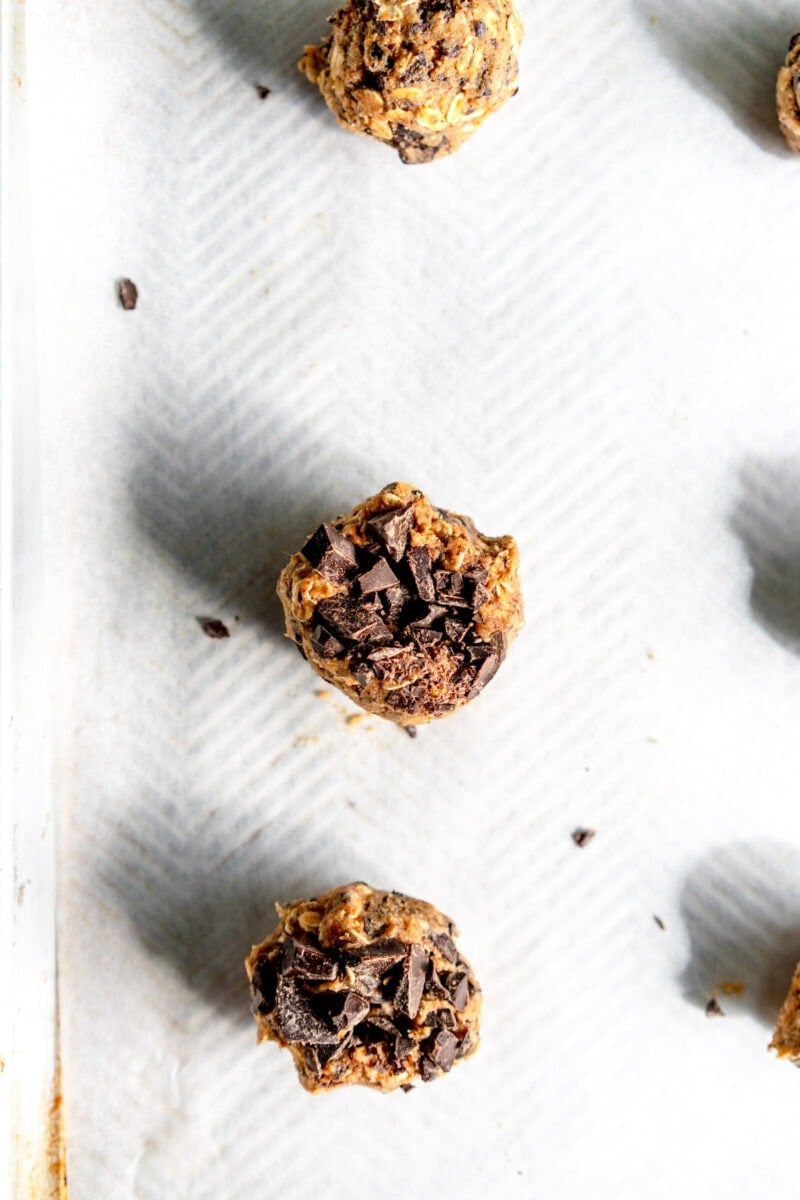 balls of cookie dough