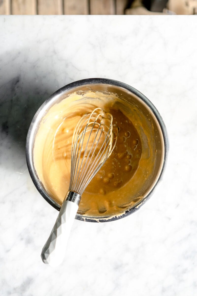 mixed brown butter ingredients