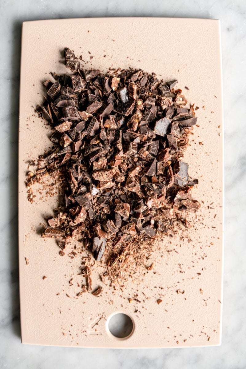 chopped chocolate for cookies