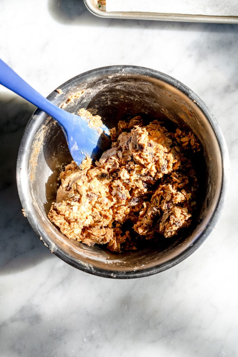 oatmeal raisin cookie batter