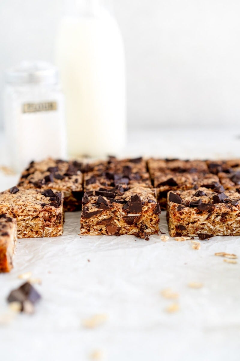 side on shot of lactation cookie bars