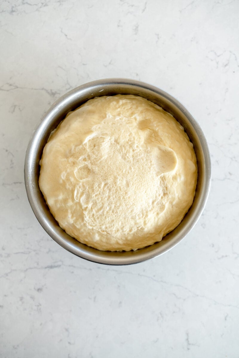 bread dough out of the fridge