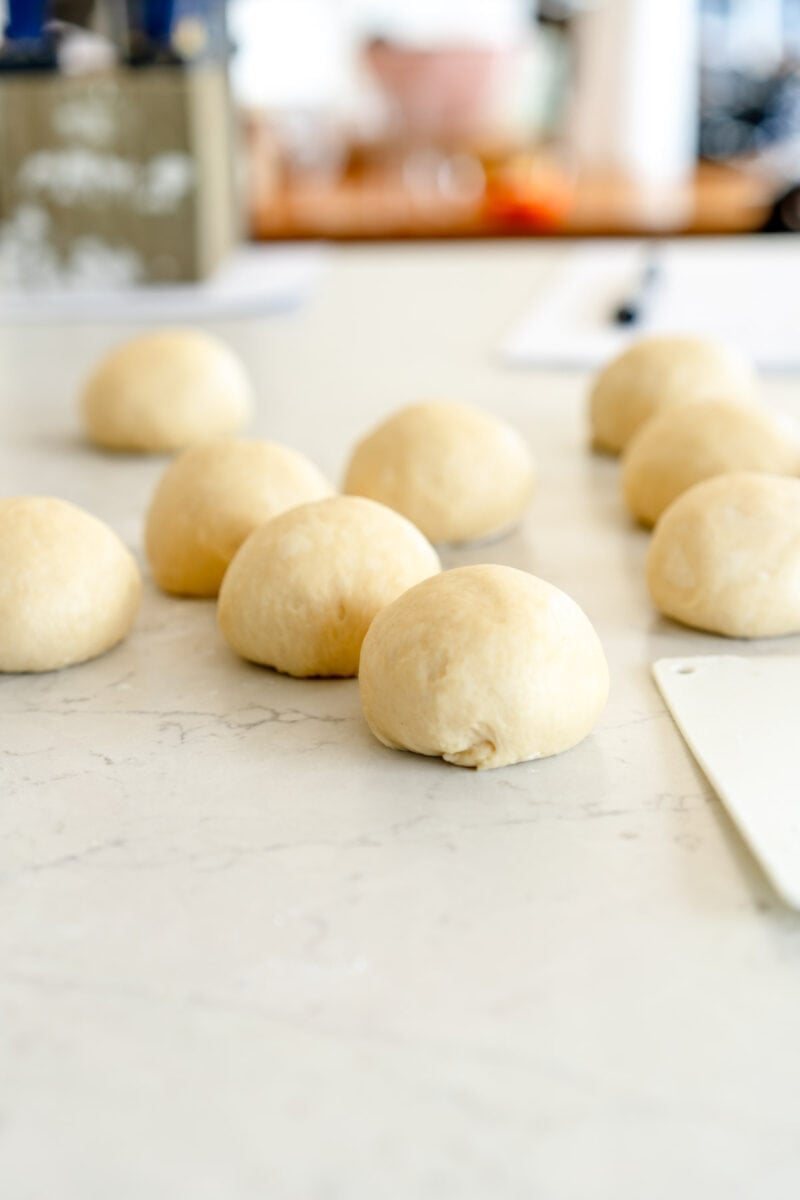 bread rolls ready to be shaped