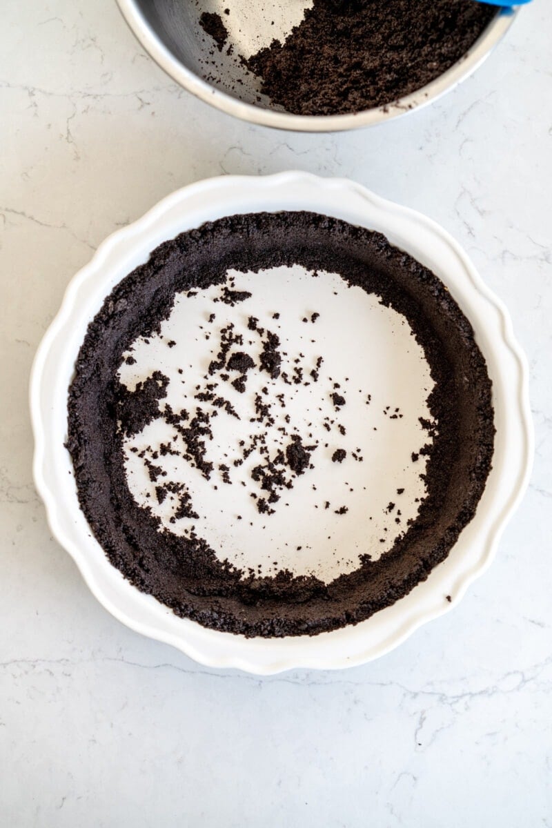 add crust to the edges of the pan first