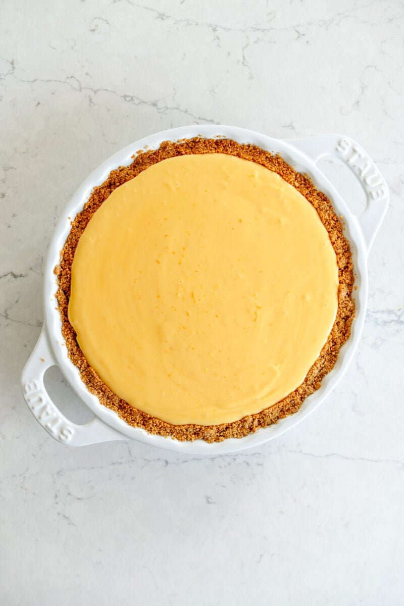 key lime pie filling in graham cracker crust