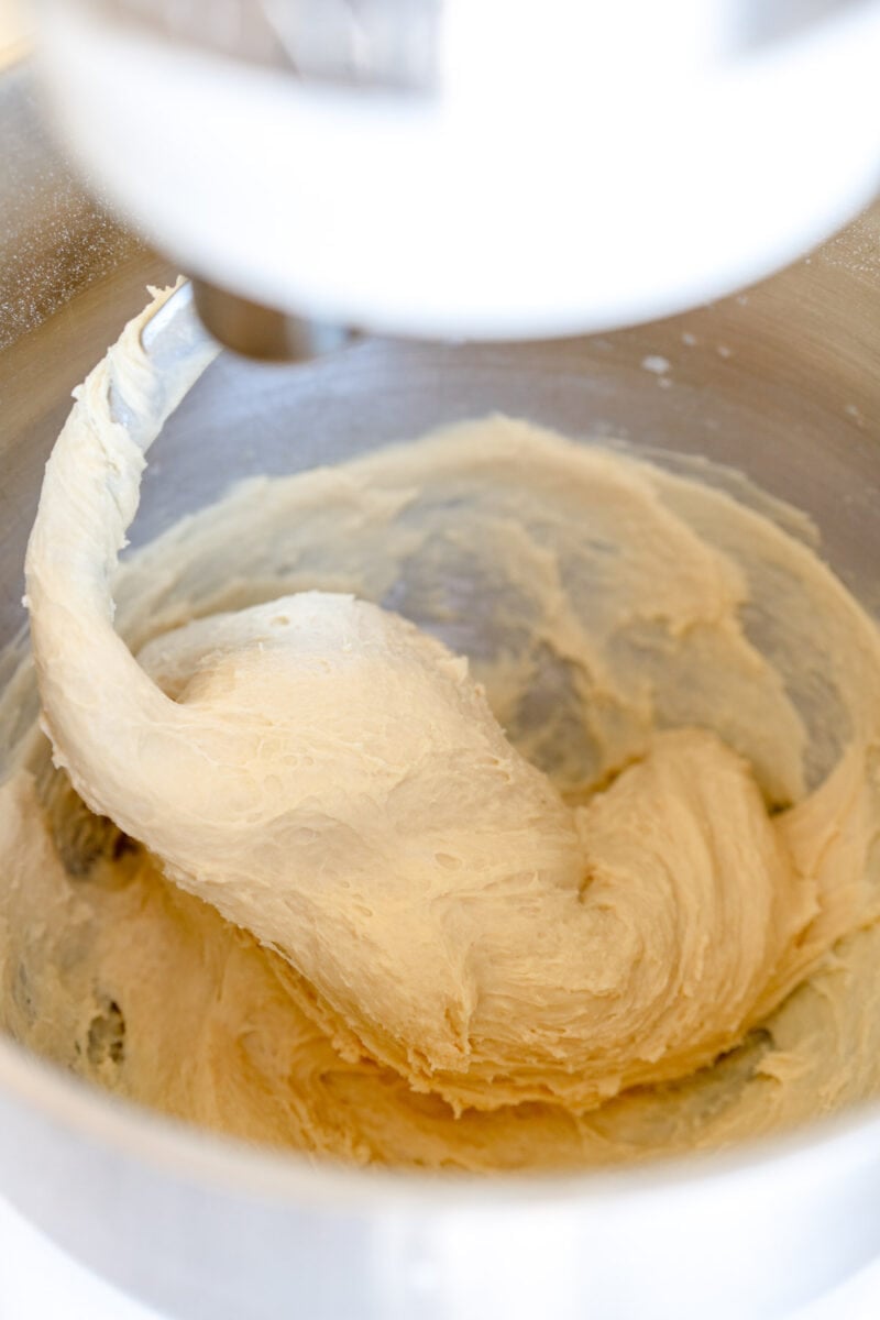 shaggy bread dough after mixing