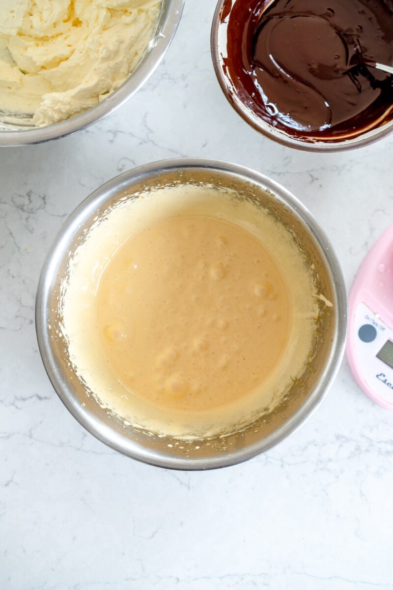 whipped egg yolks for french silk pie