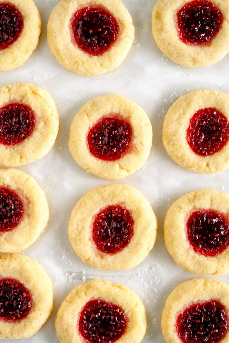 baked thumbprint cookies