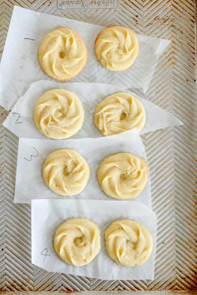 butter cookie recipe tests