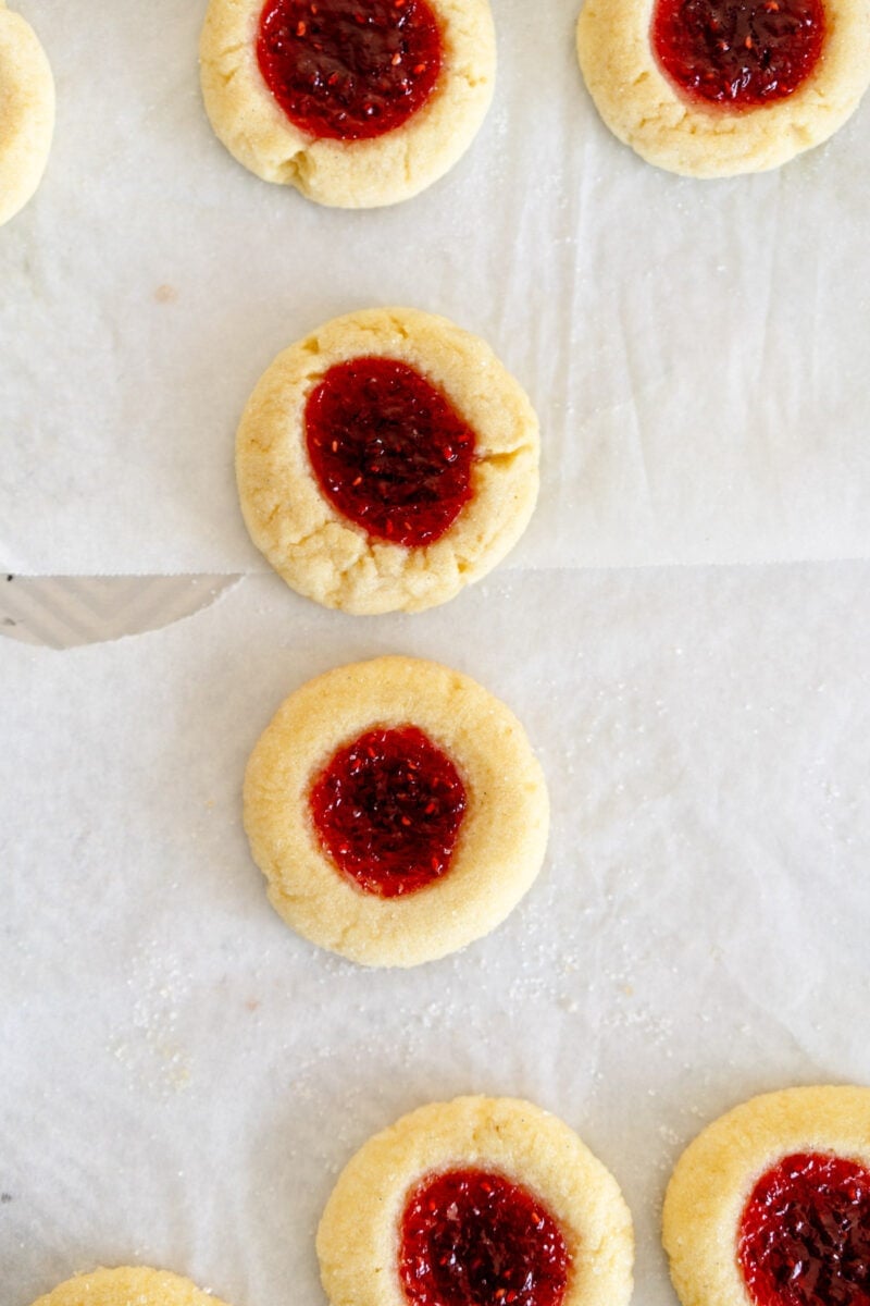 cracked vs non cracked thumbprint cookies