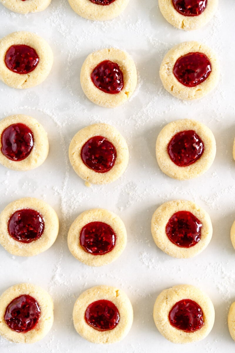 Thumbprint Cookies ready for the oven