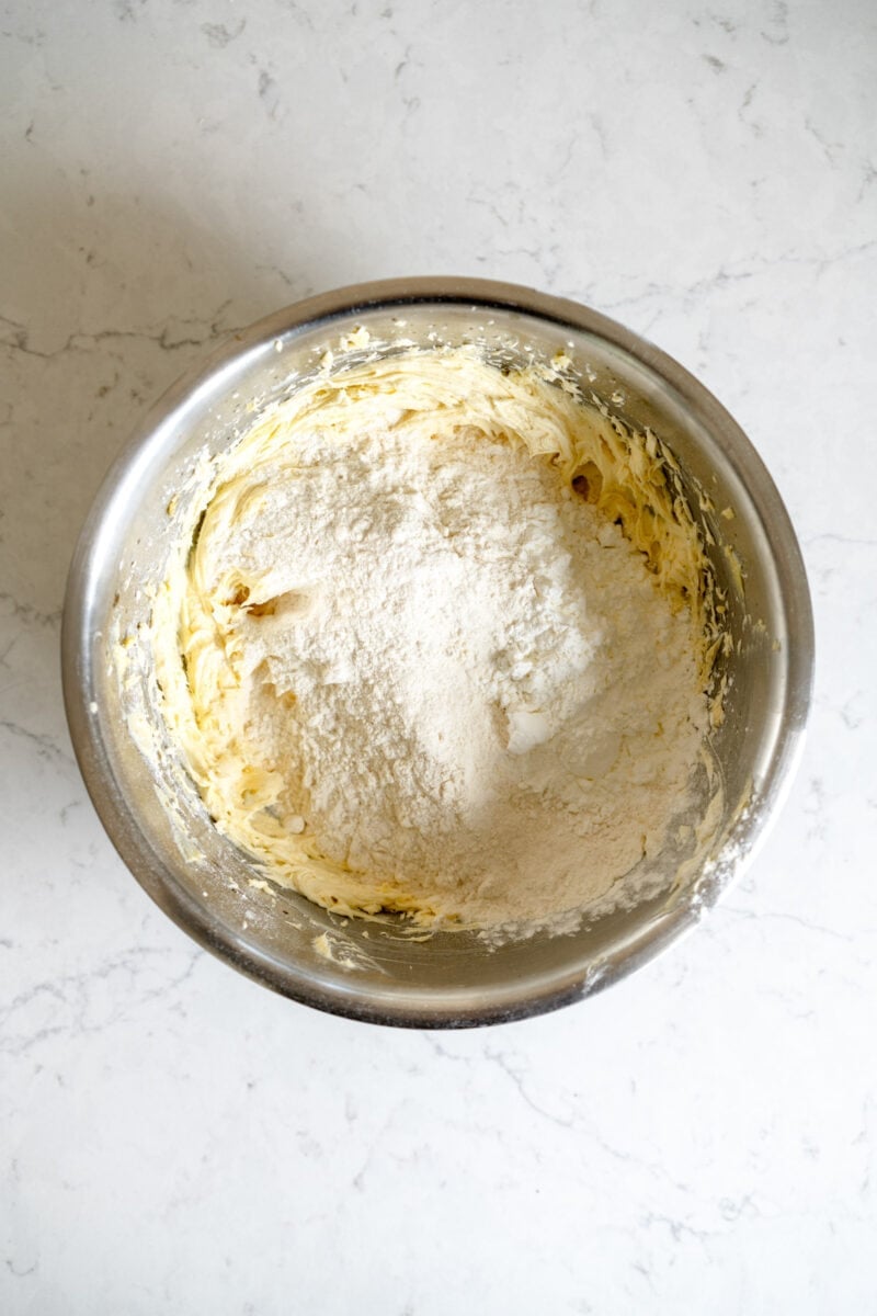 dry ingredients for butter cookies