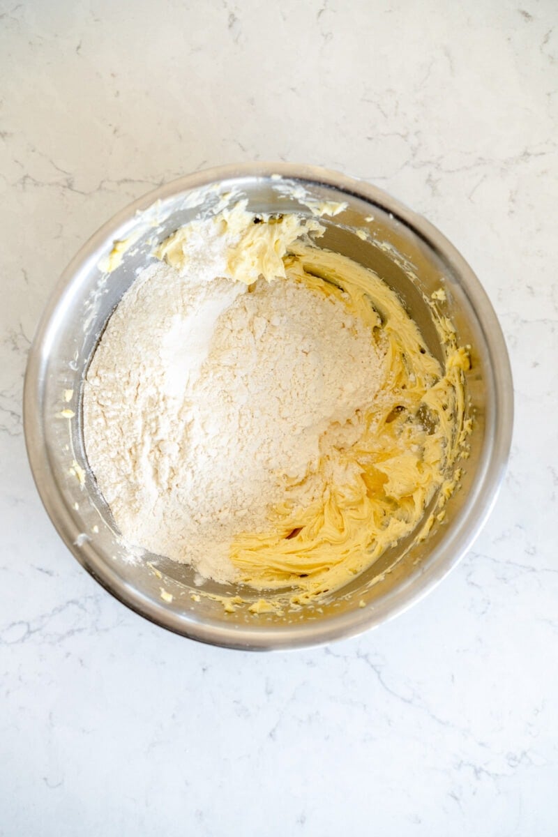 dry ingredients for thumbprint cookies