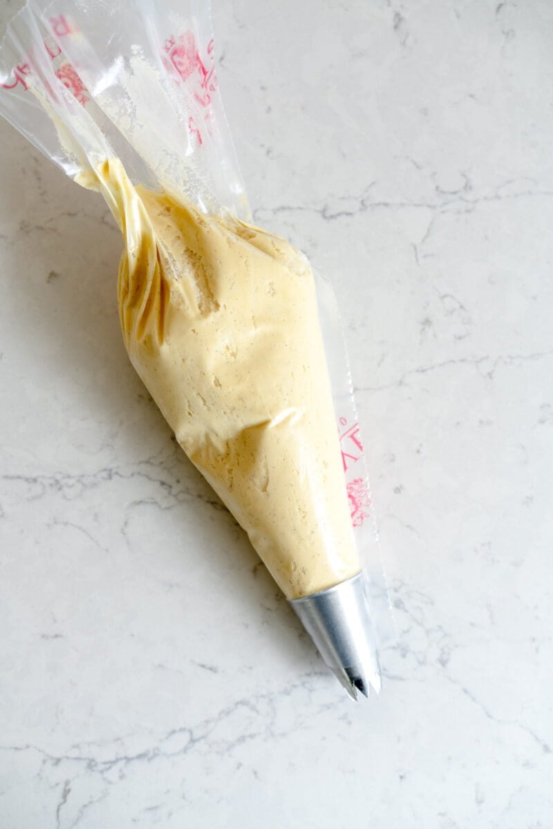 filled piping bag
