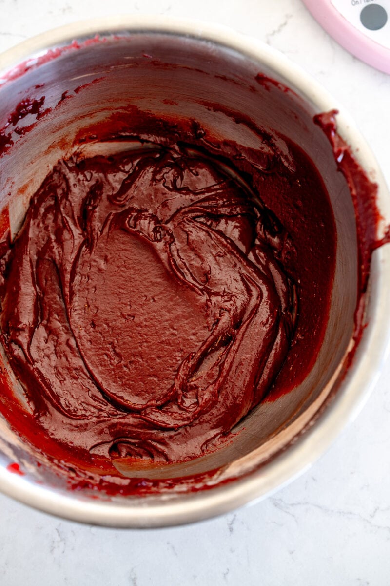 red velvet cookie batter