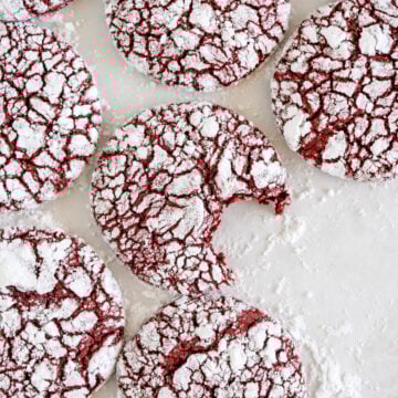 red velvet with bite taken out