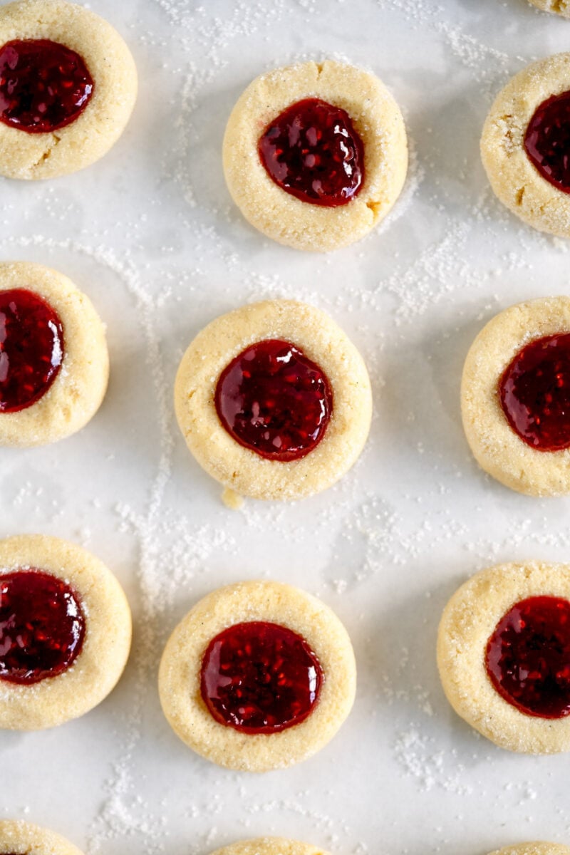 thumbprint cookies before baking