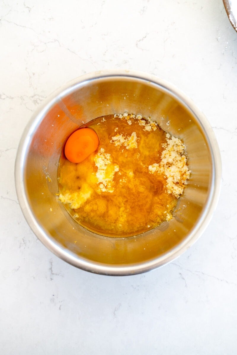 wet ingredients for lemon crinkle cookies