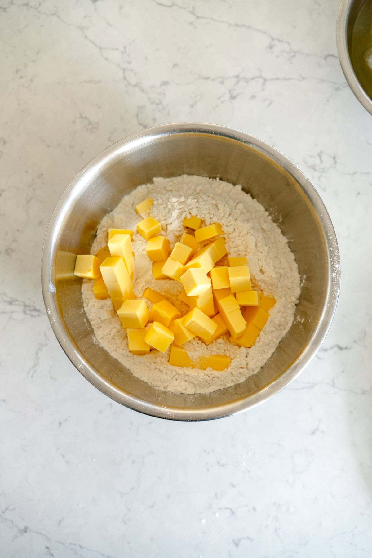 flour with butter added