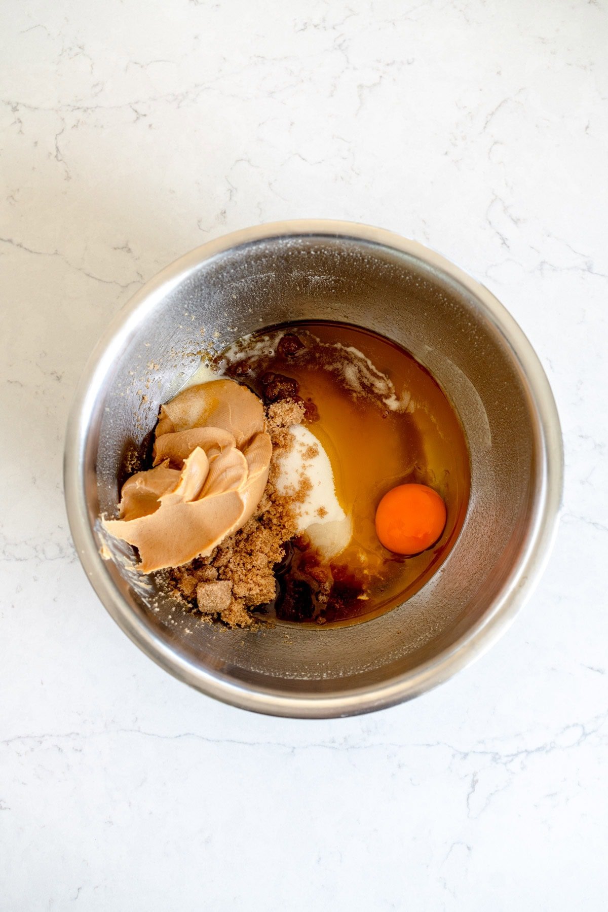 wet ingredients for peanut butter cookies