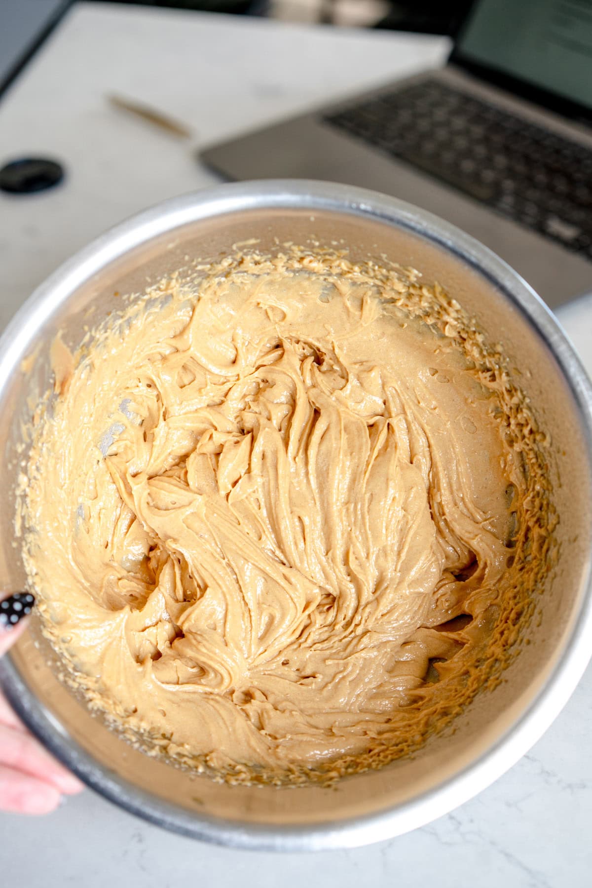 beaten brown butter and sugar