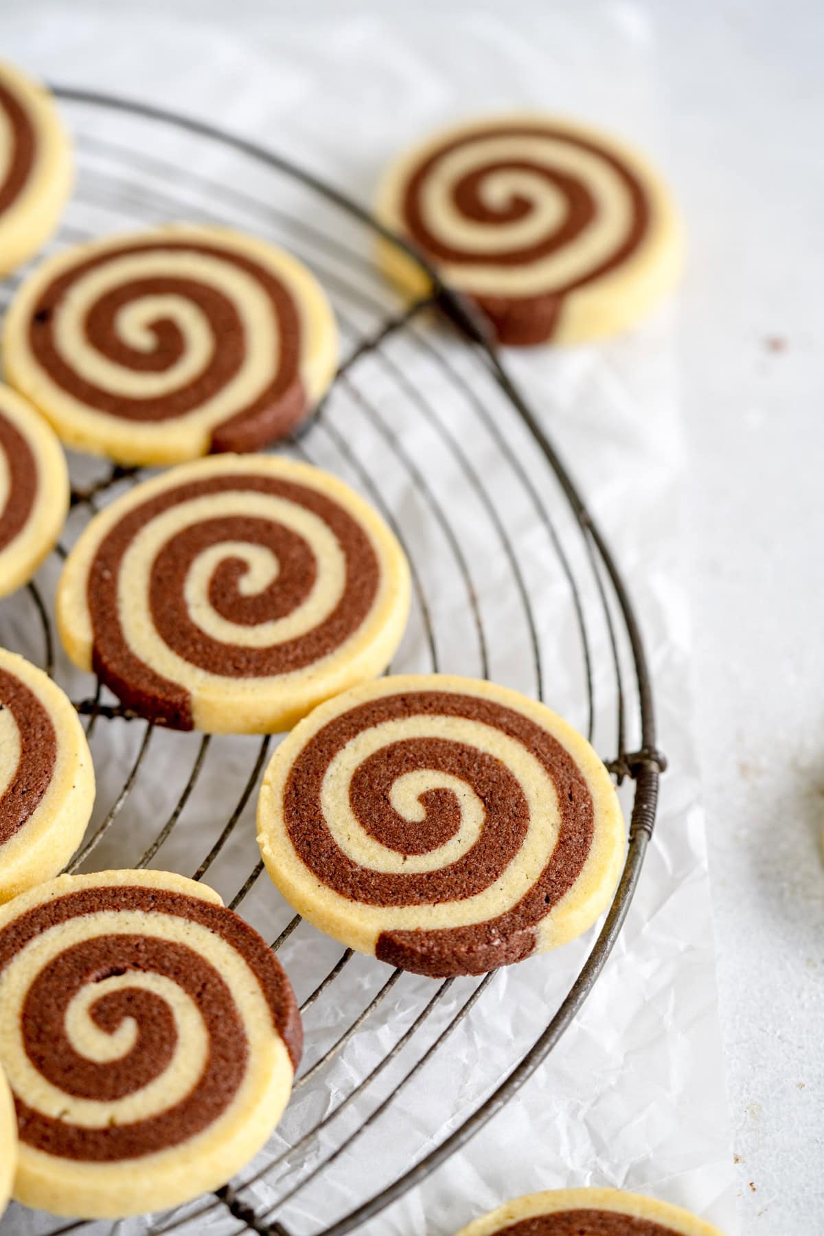 side on image of pinwheel cookie