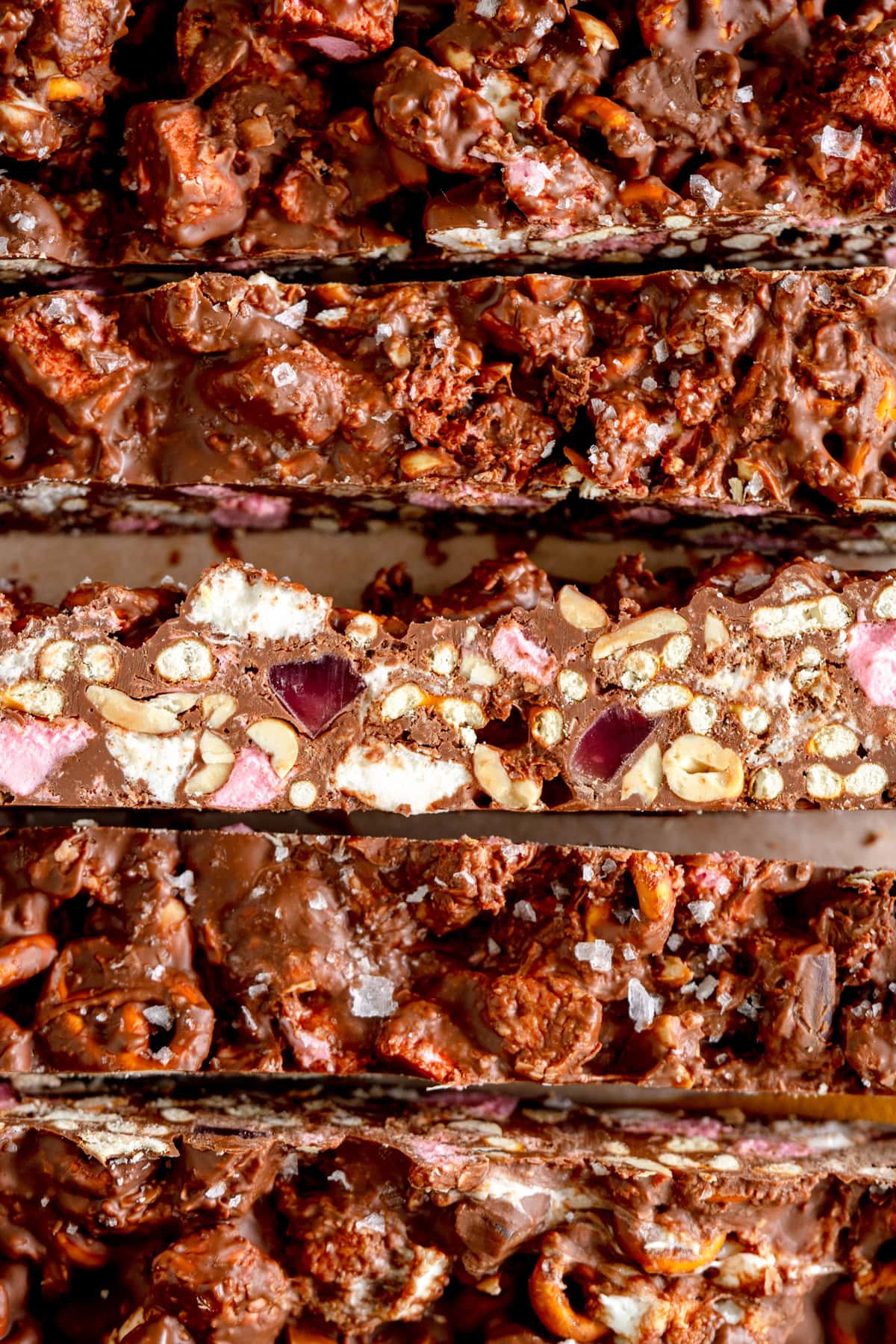 close up shot of rocky road