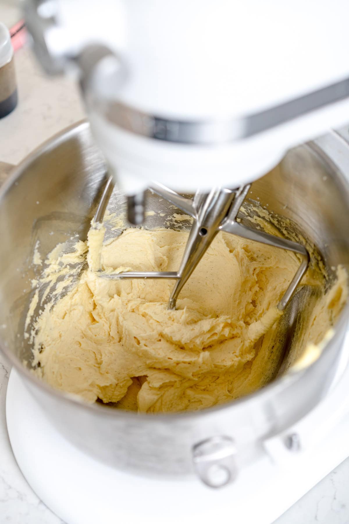 creamed butter and sugar for cookie batter