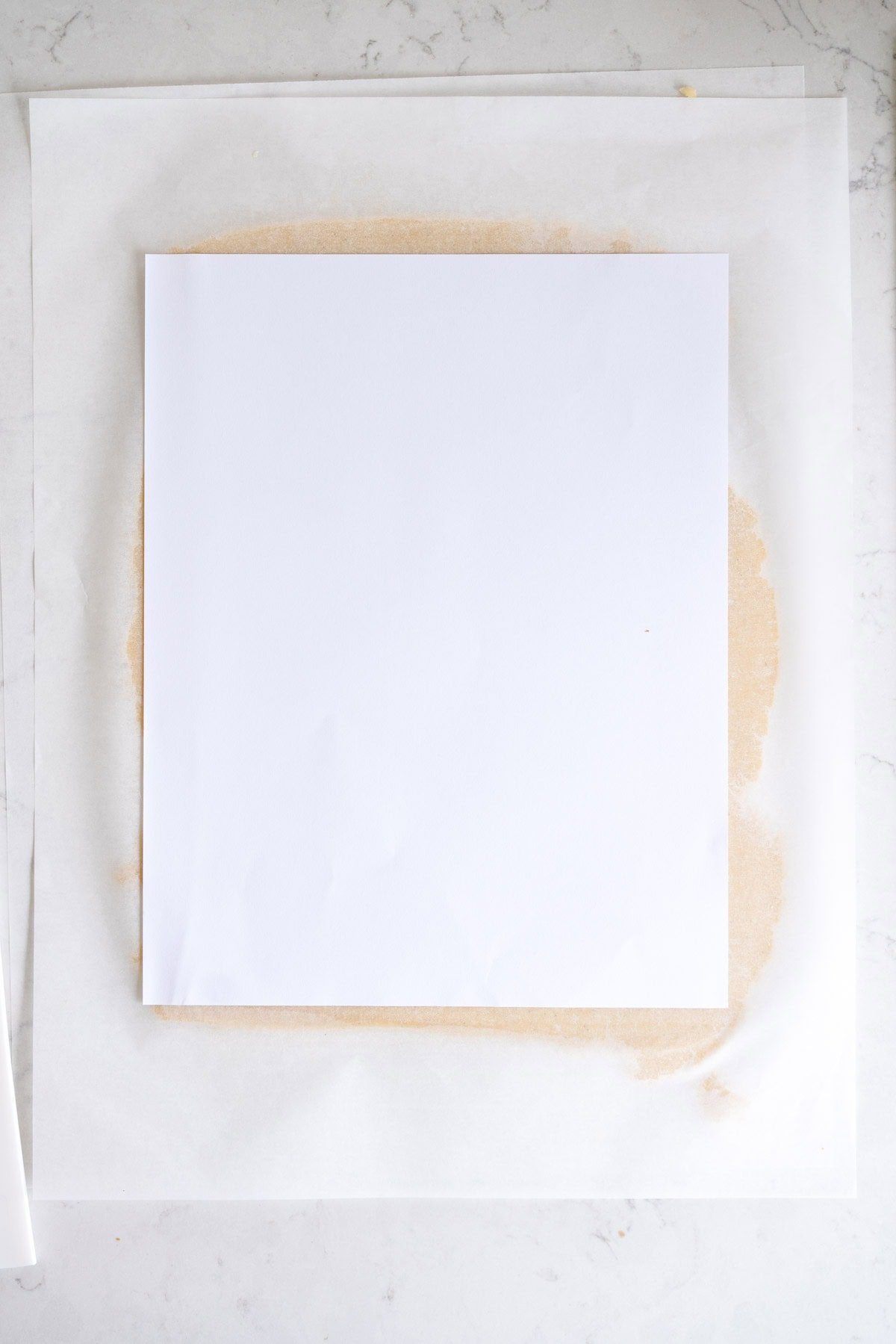 dough to paper template