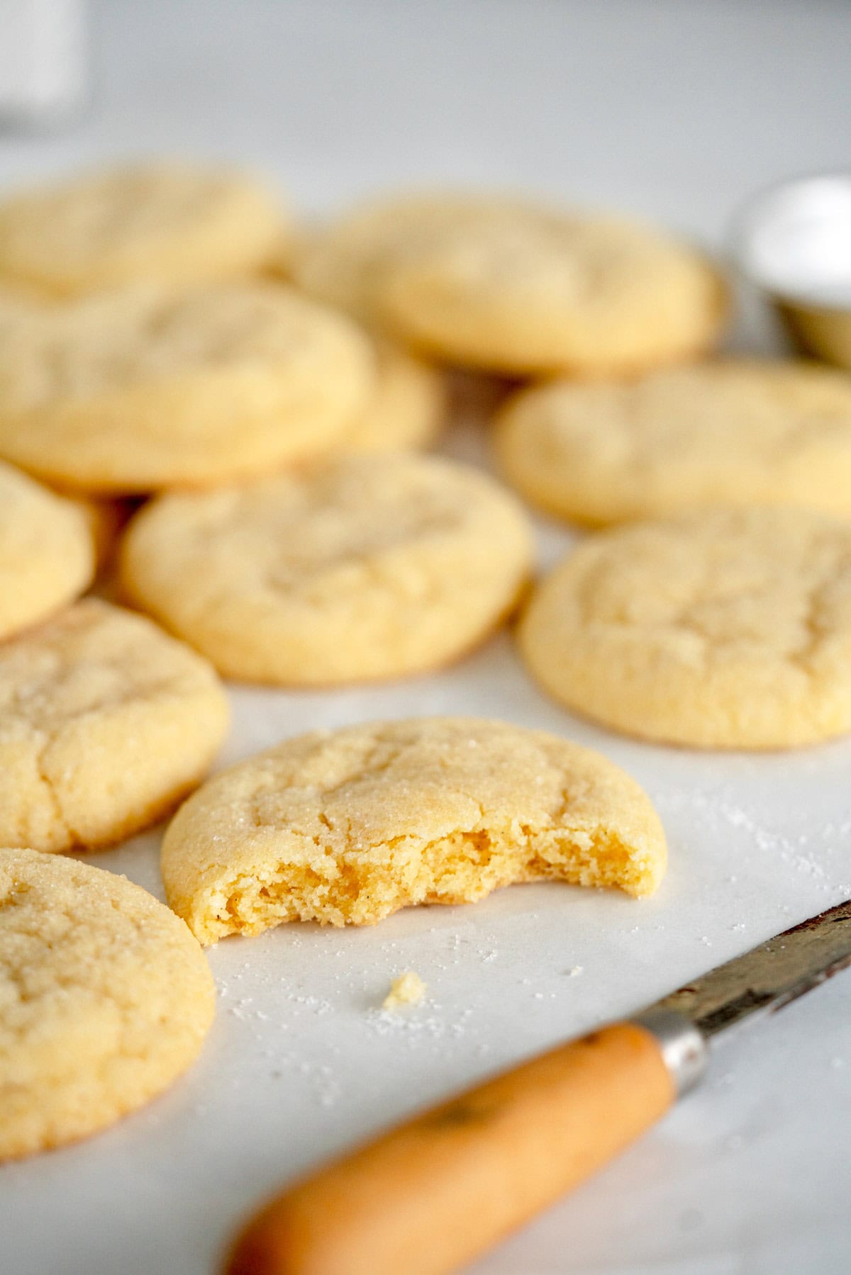 cut open shot of cream cheese cookies