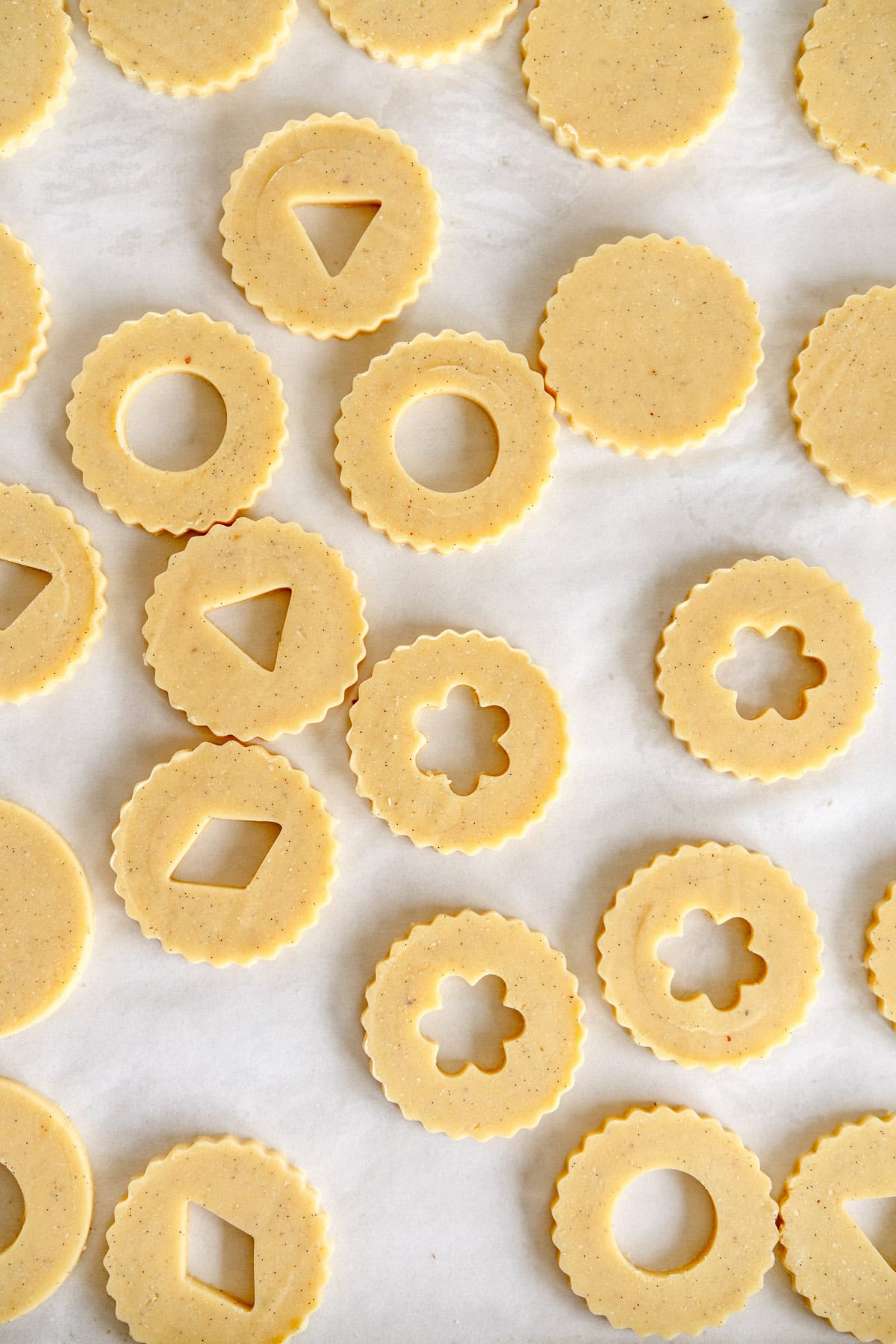 linzer cookie cut outs