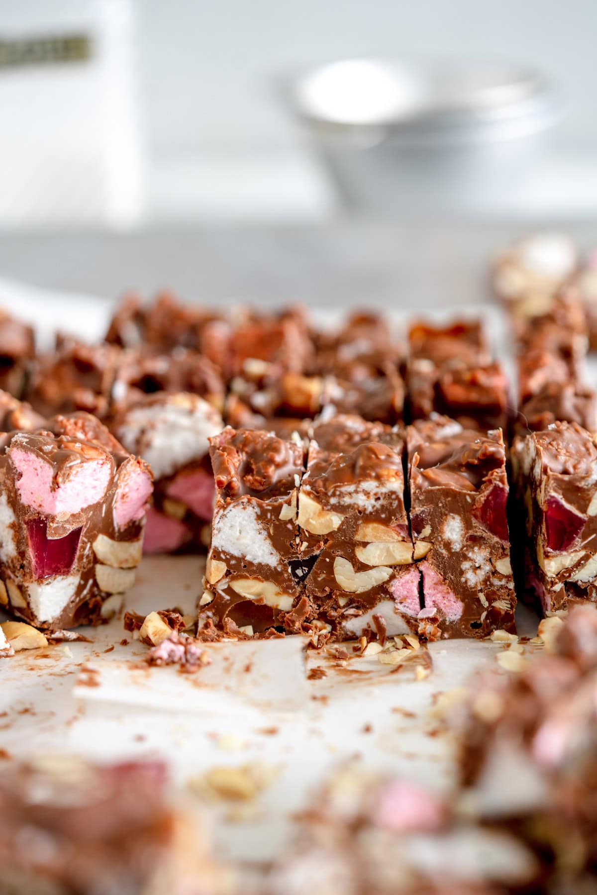 side shot of rocky road