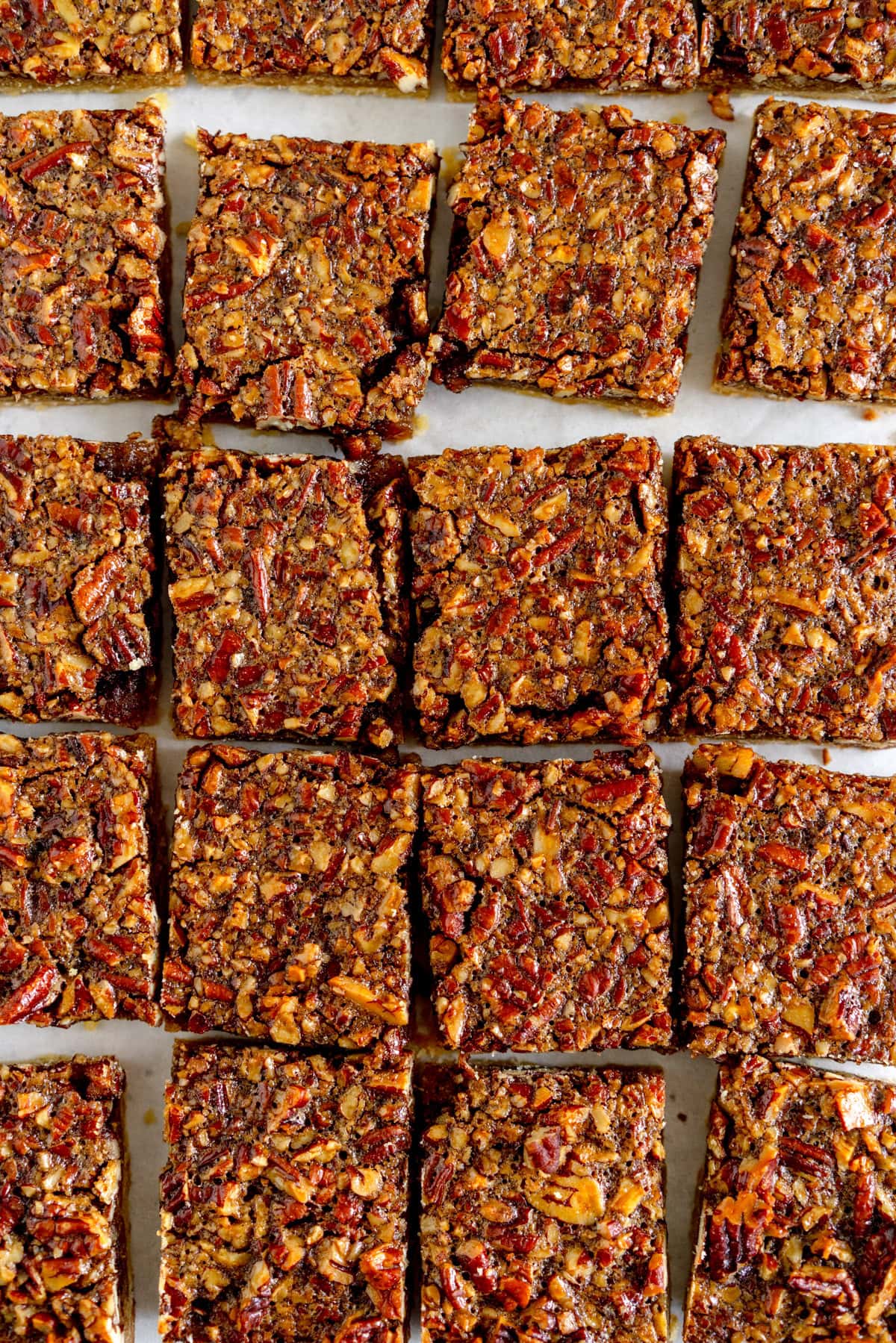 sliced pecan pie bars