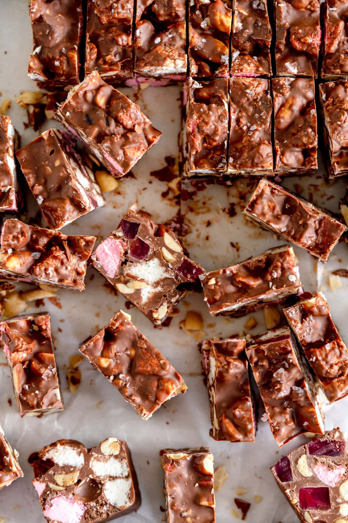 rocky road on sheet pan