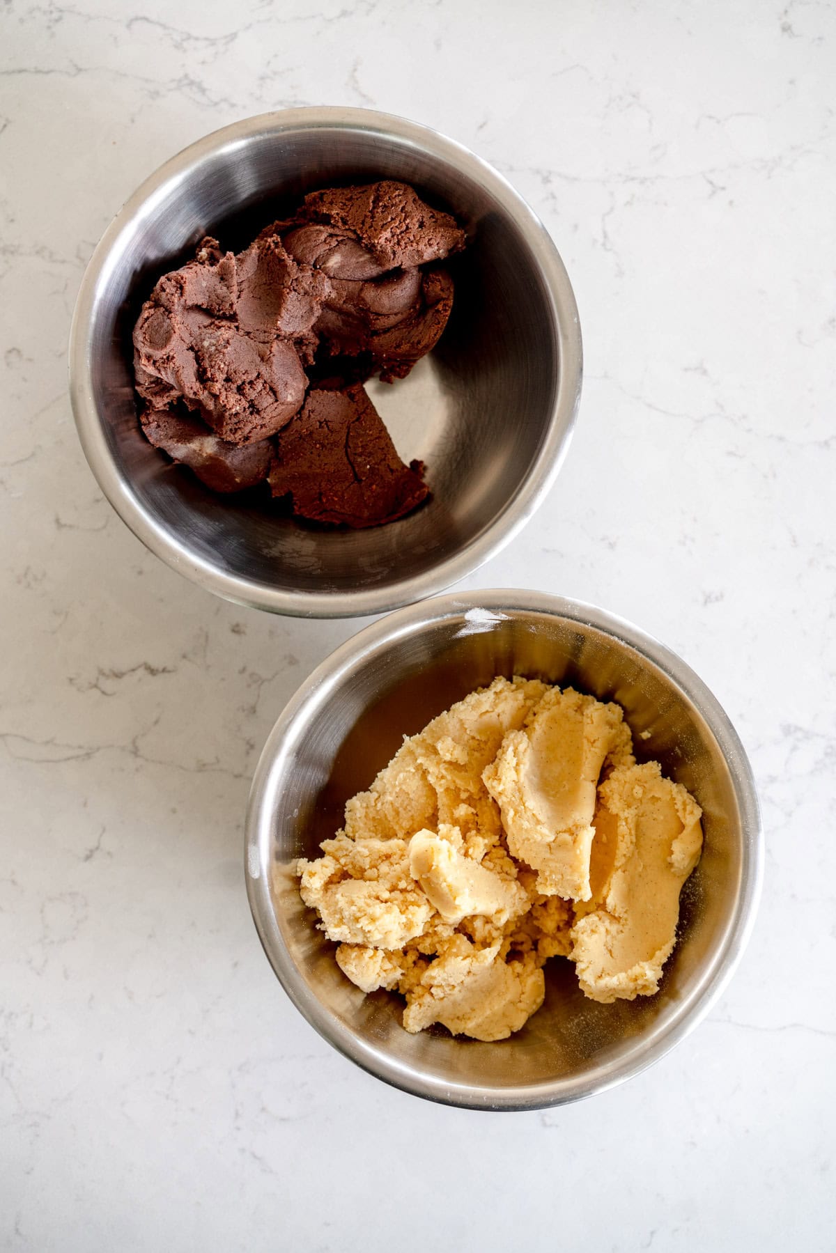 two flavours of cookie dough