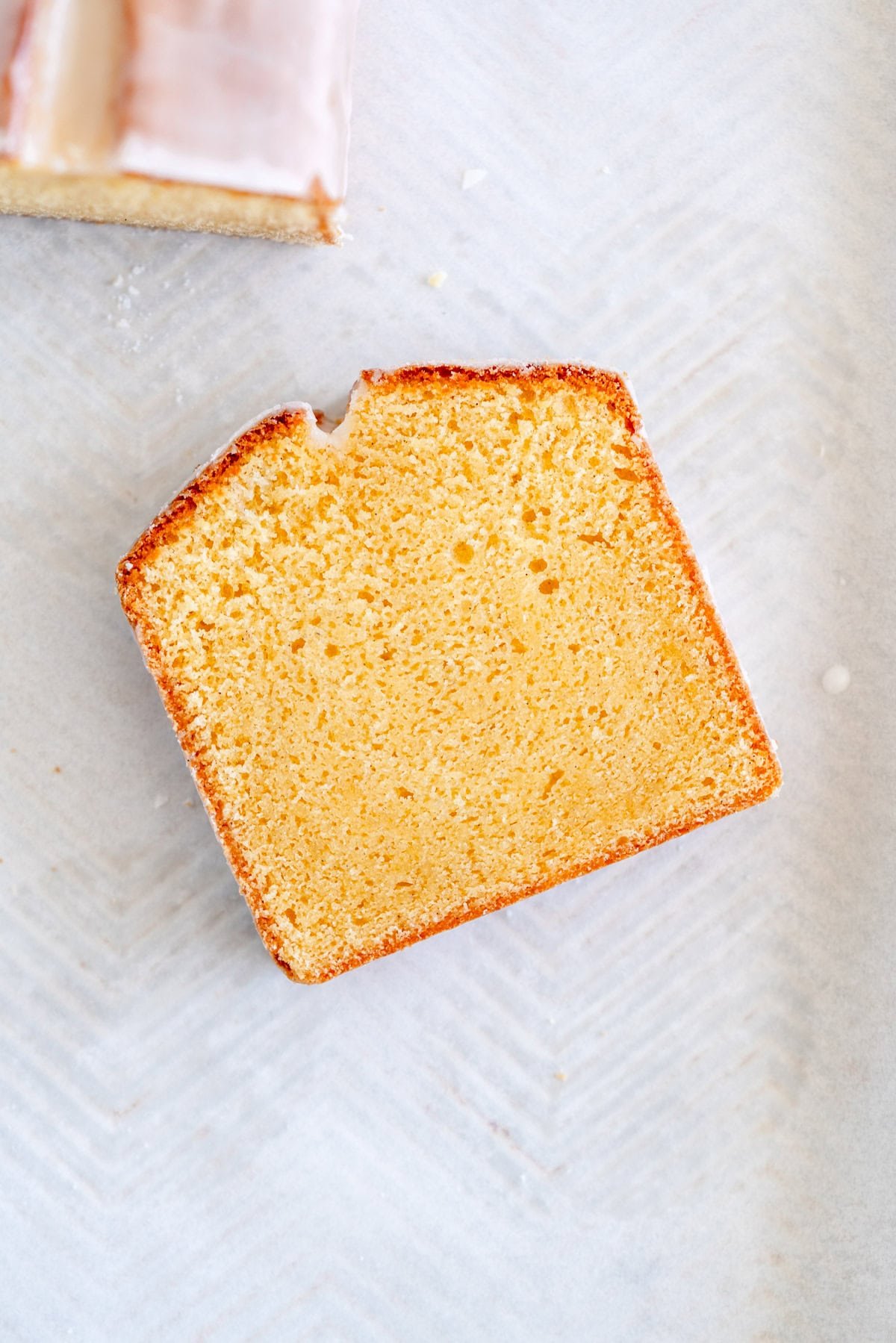 piece of cake on parchment paper