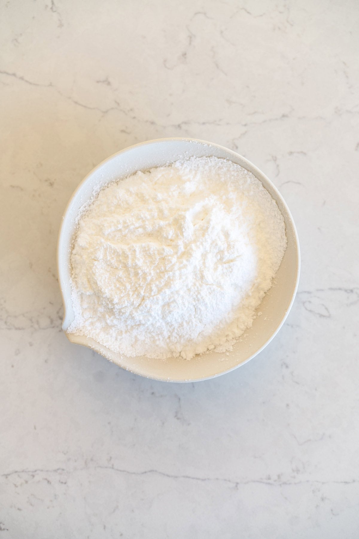 powdered sugar in bowl