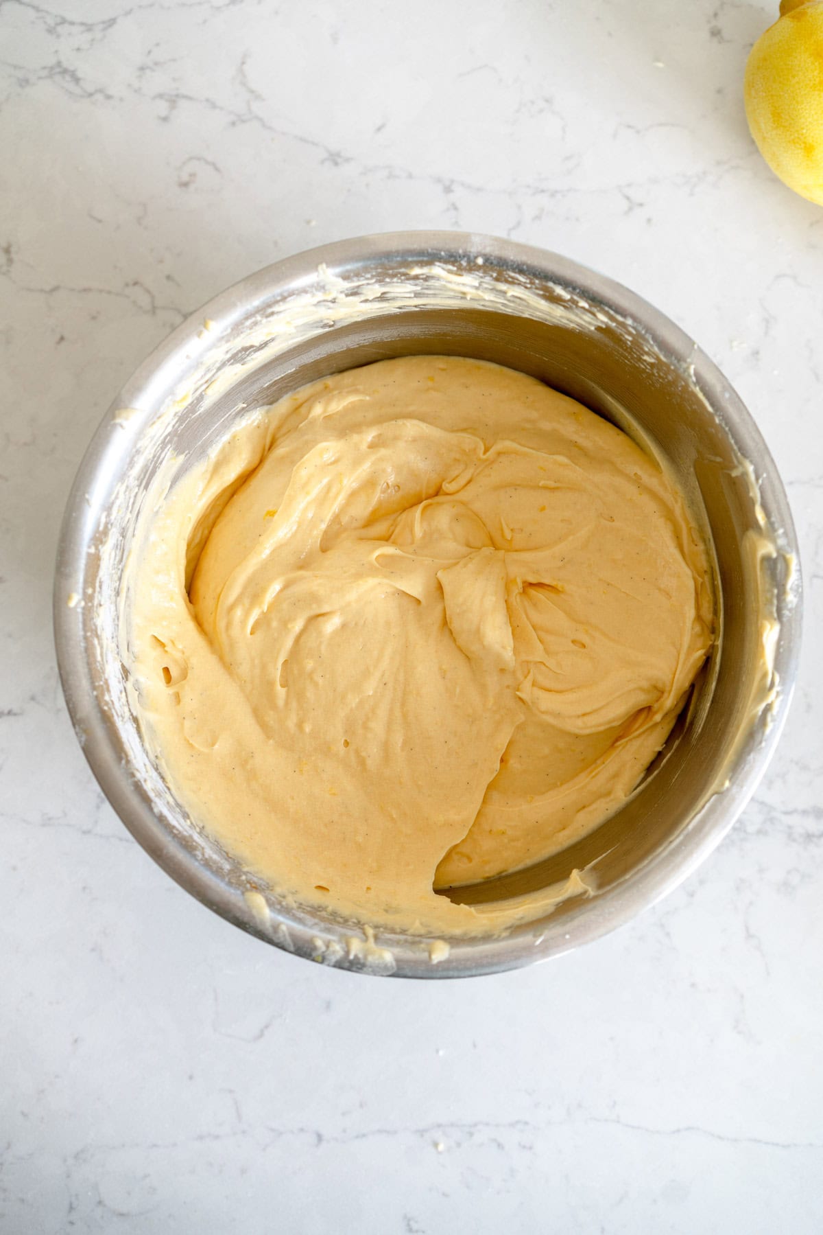 cake batter ready to go