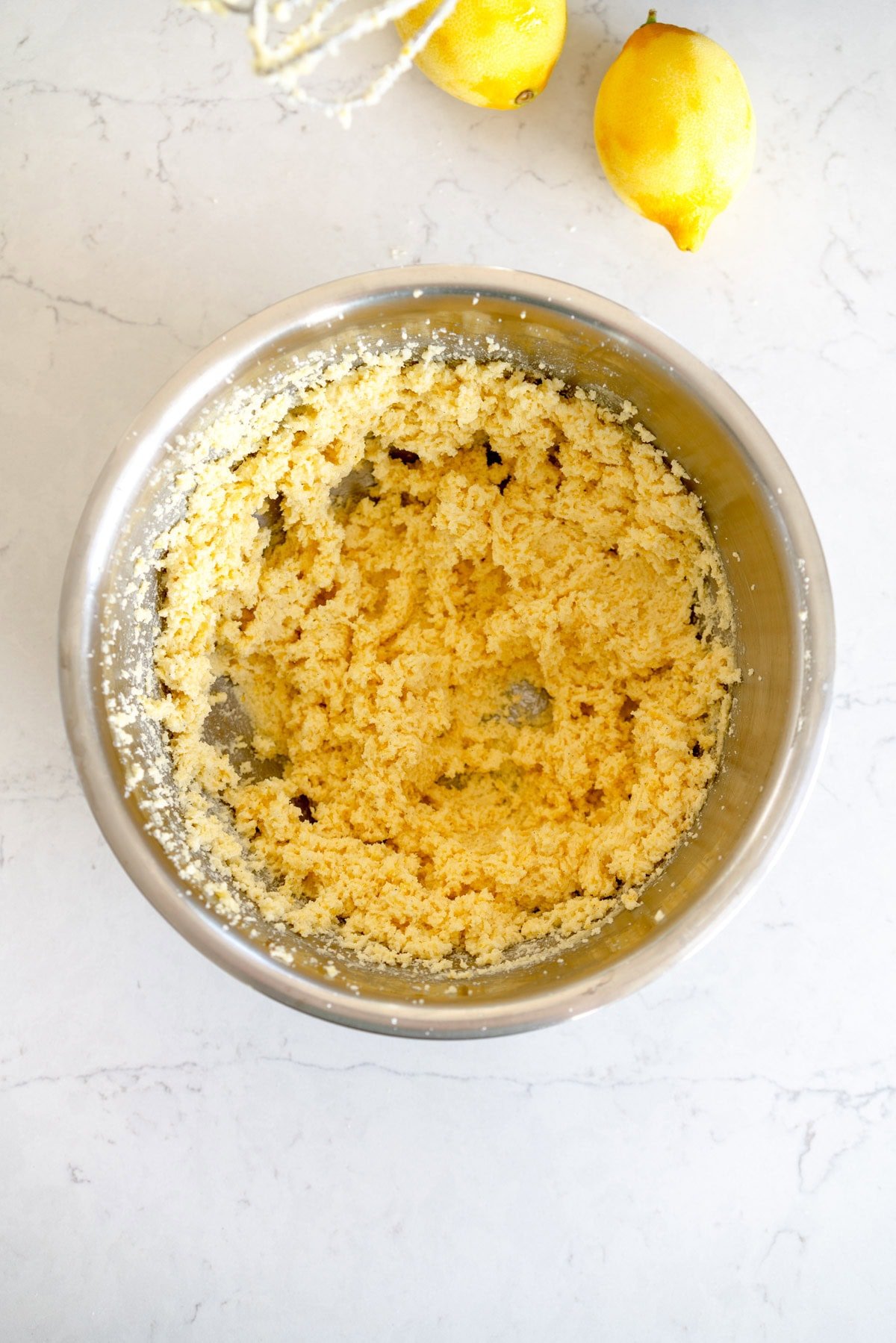 creamed butter and sugar