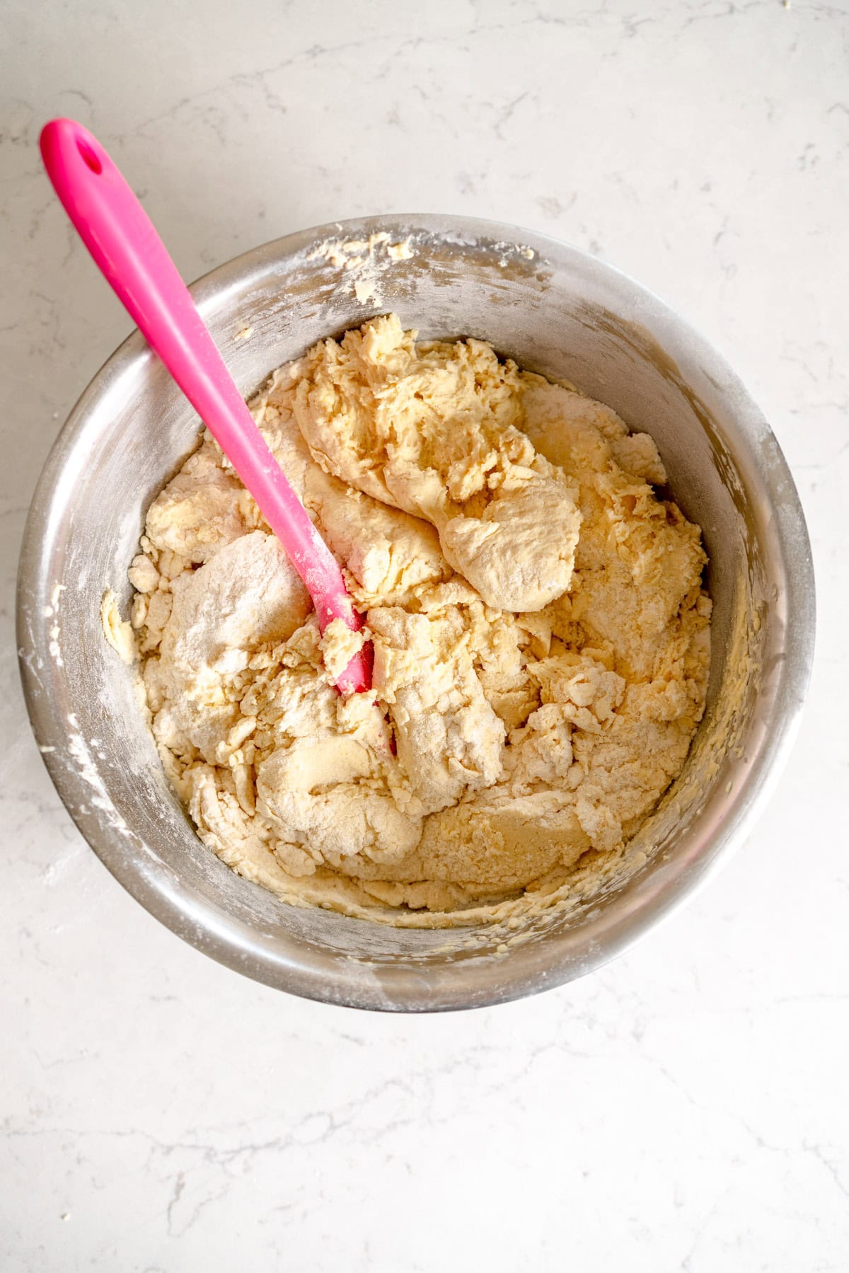 cookie dough with flour added