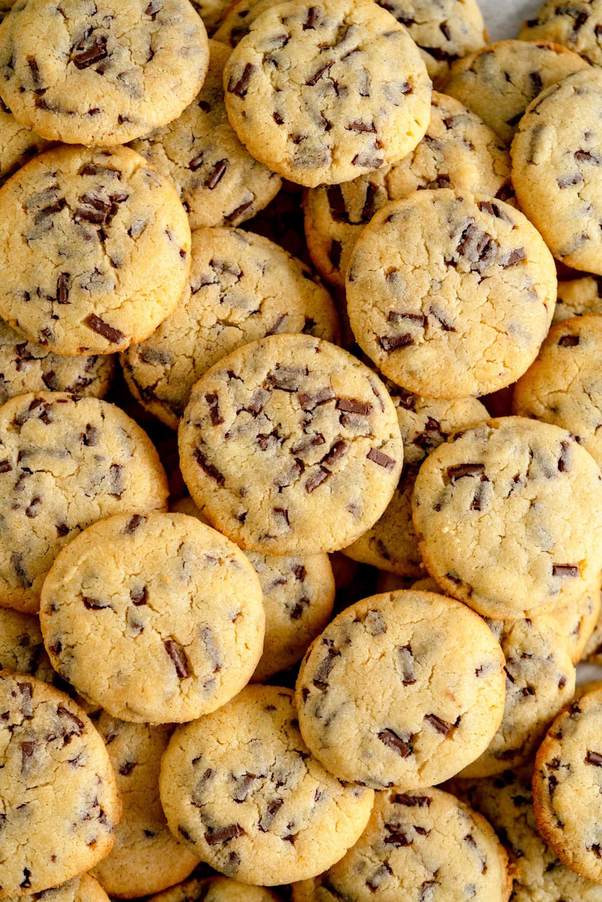 a pile of cookies on a pan