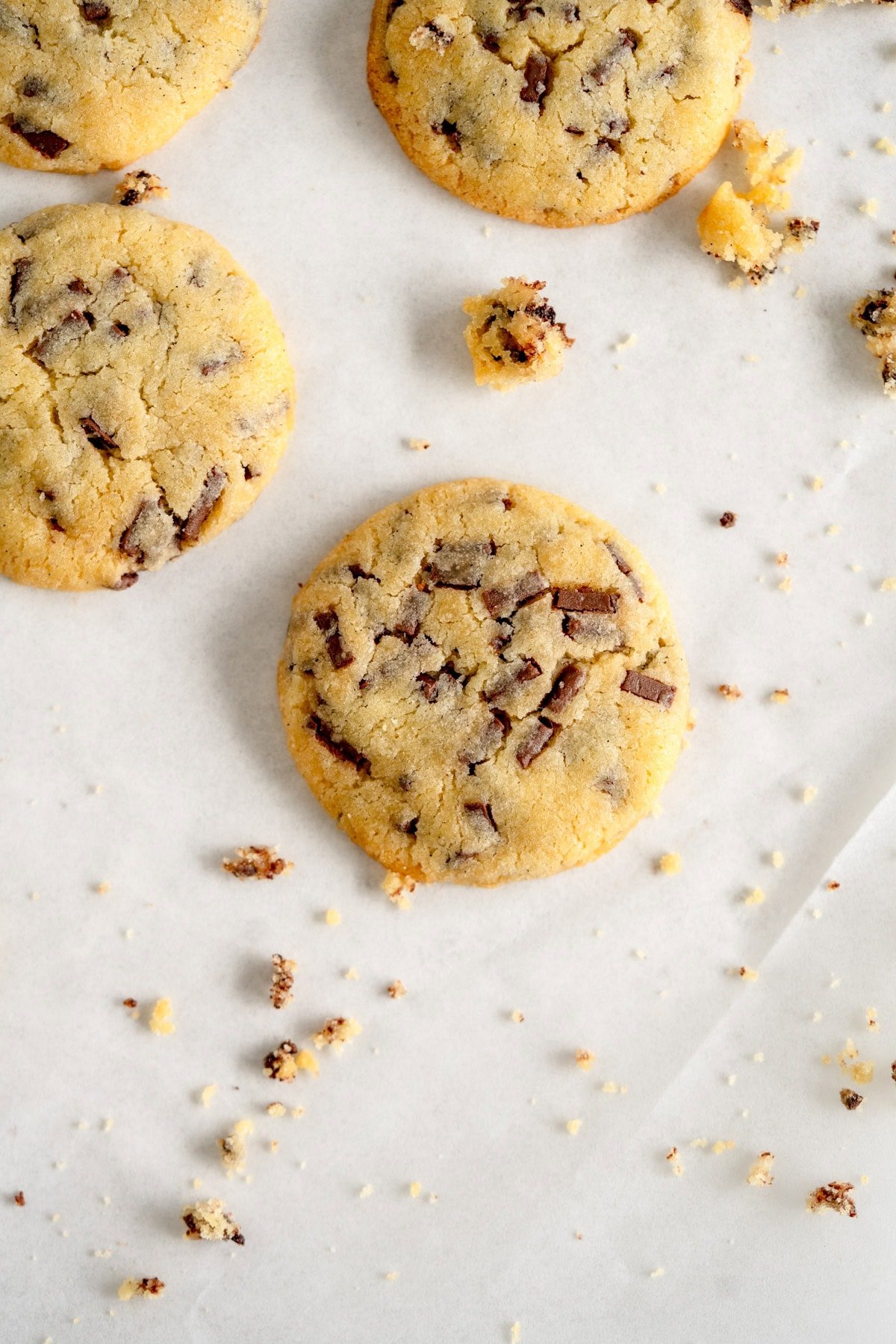 cookie on parchment paper
