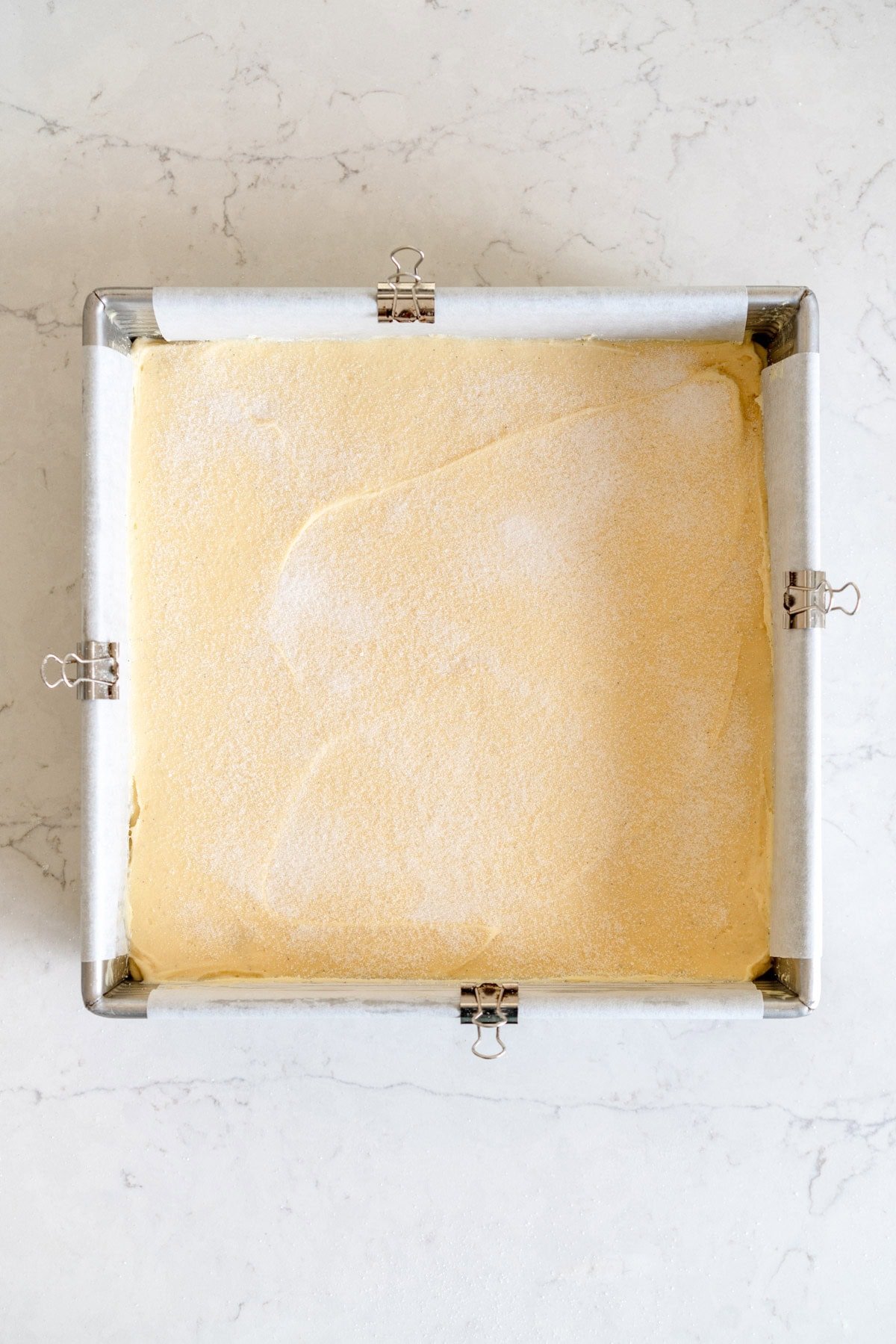 cake with sugar sprinkled on top