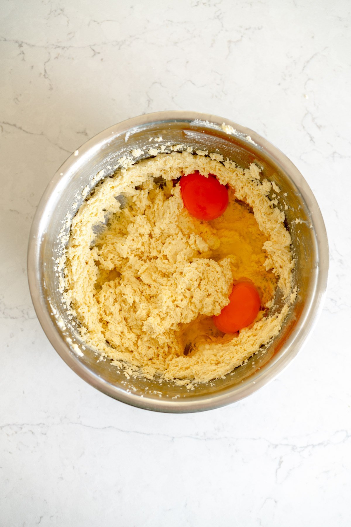 add in eggs one at a time