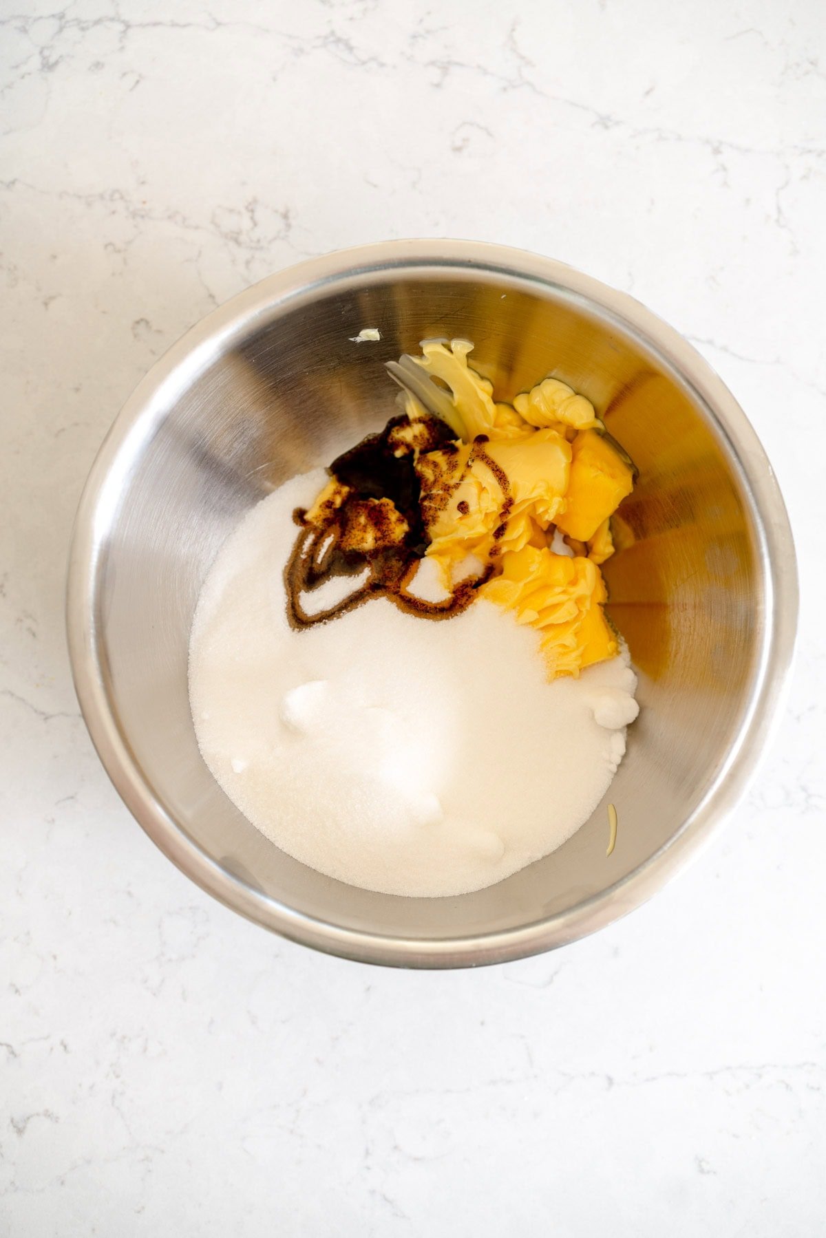 butter and sugar for vanilla butter cake